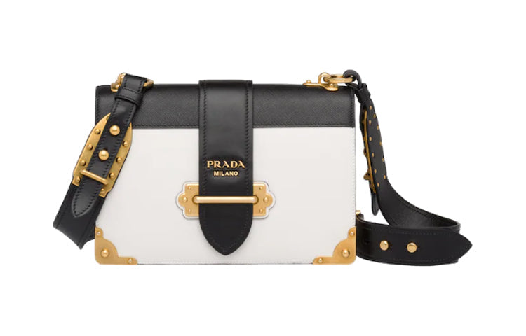 PRADA Cahier Calfskin Shoulder Bag, Crossbody Bag Tubas Women's