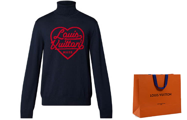 LOUIS VUITTON X Nigo Intarsia Heart Turtle Neck
