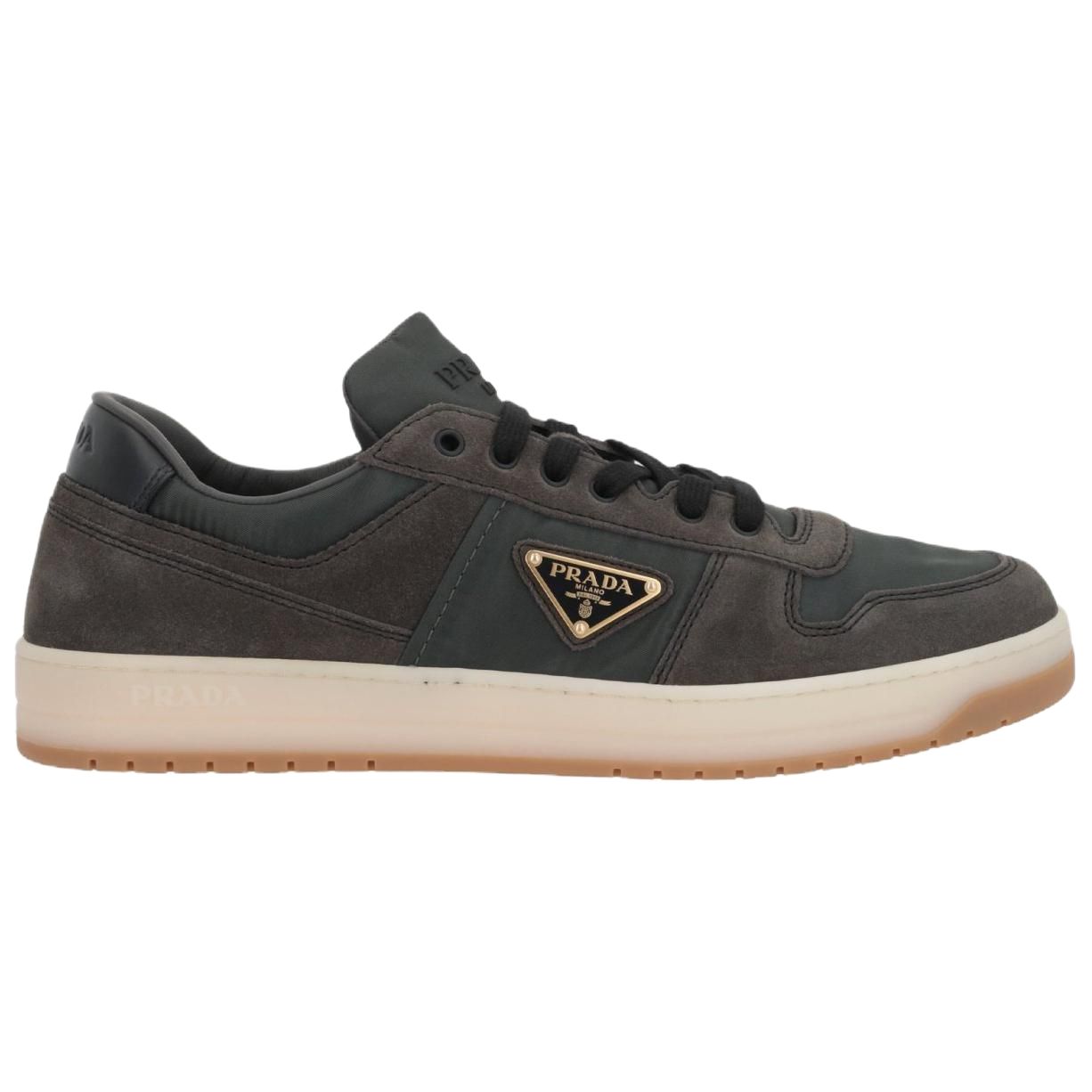 PRADA Prada Downtown Low-Top Skateboard Shoes Men's Dark Green