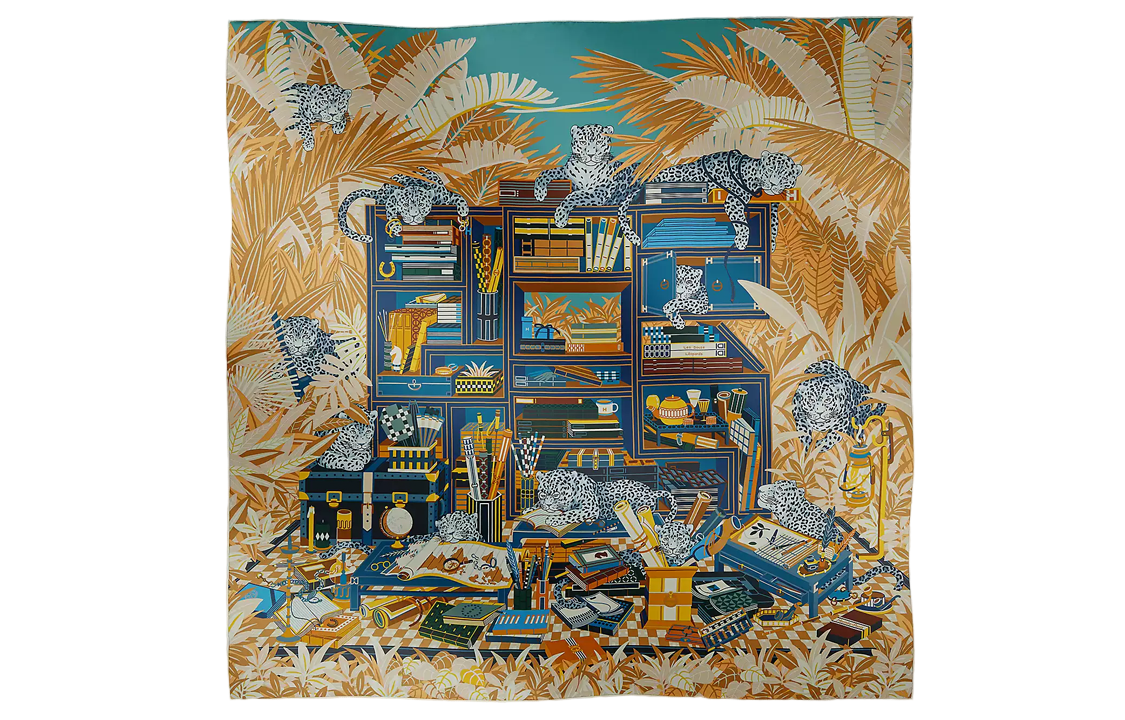 HERMES Silk Scarves Women's Multicolor