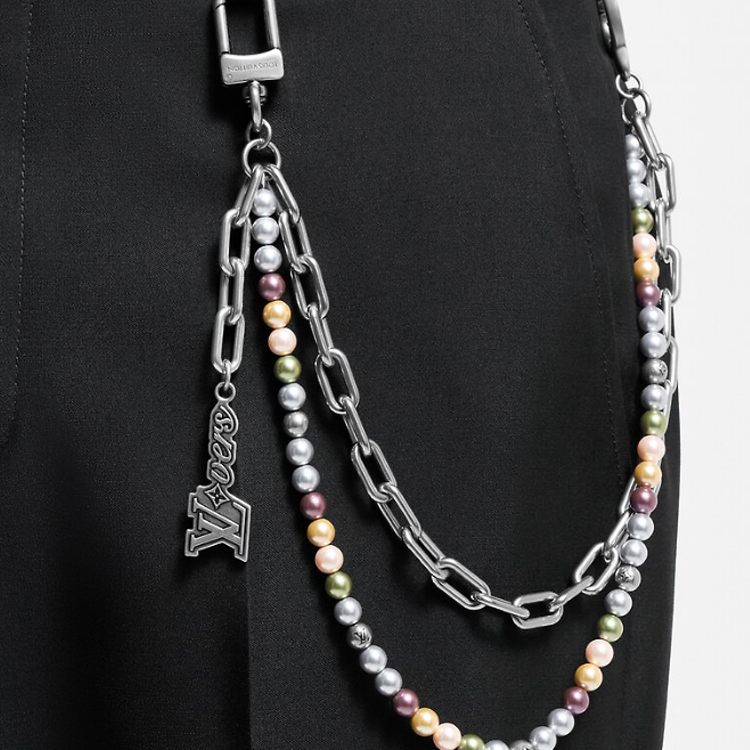 LOUIS VUITTON Pearls Chain Belt And Bag Charm