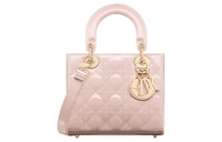 DIOR Lady Dior Cow Leather Lady Dior Bag, Shoulder Bag, Crossbody Bag, Handbag Small Size Women's Rouge Pink