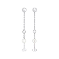DIOR Metal Earrings Women's Silver