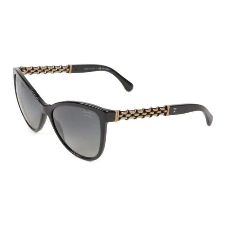 CHANEL 2000s Chain detail Cat eye Sunglasses
