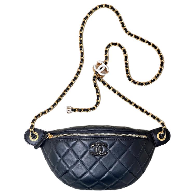 CHANEL Leather Crossbody Bag, Shoulder Bag Women's Black