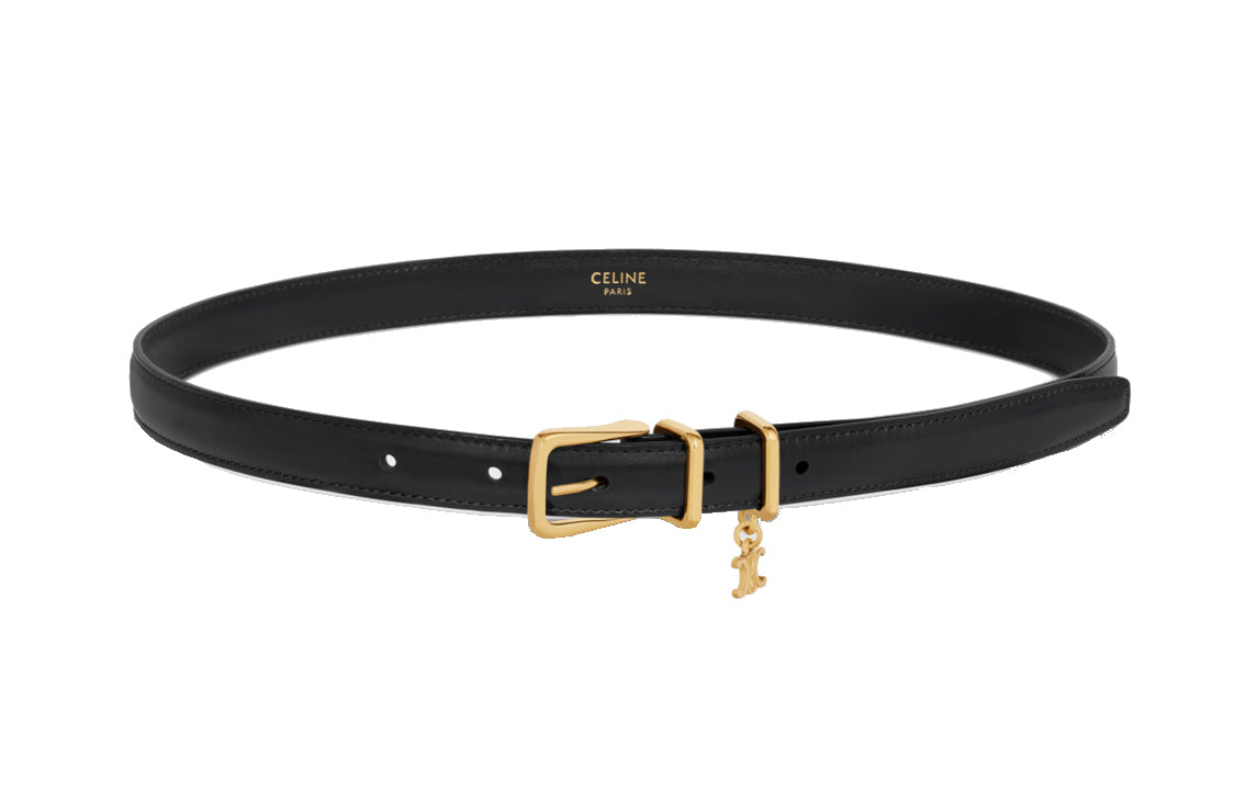 CELINE Logo Plaque Buckled Belt