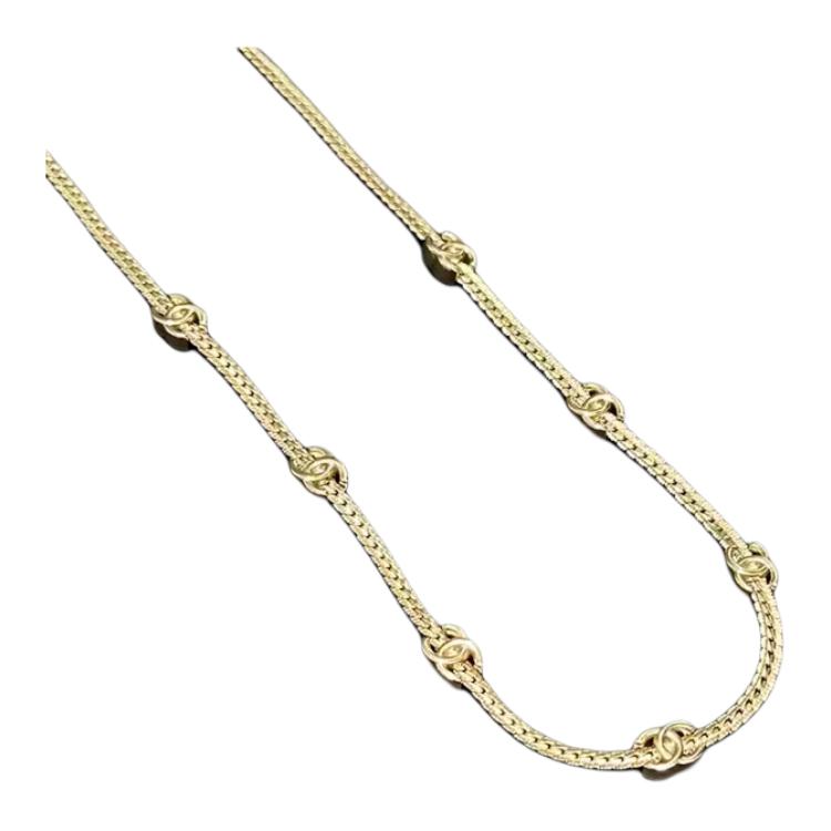 CHANEL Metal Gold Necklaces Women's Gold