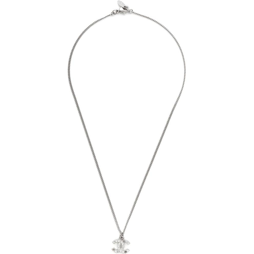 CHANEL 2011 Crystal-embellished Cc Pendant Necklace