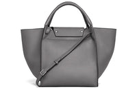 CELINE Smooth Calf Leather Tote Bag Shopping Bag Handbag Shoulder Bag Crossbody Bag Medium Size Women's Gray