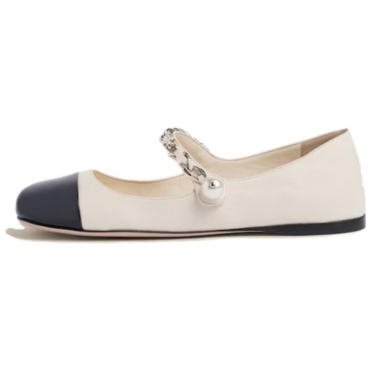 MIU MIU Flat Casual Single Shoes Women's Ivory