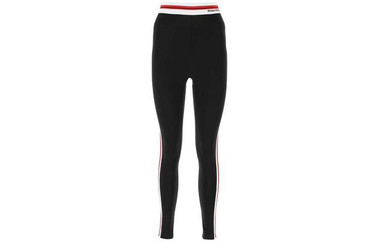 MIU MIU SS21 Knitted Sports Pants Women's Black