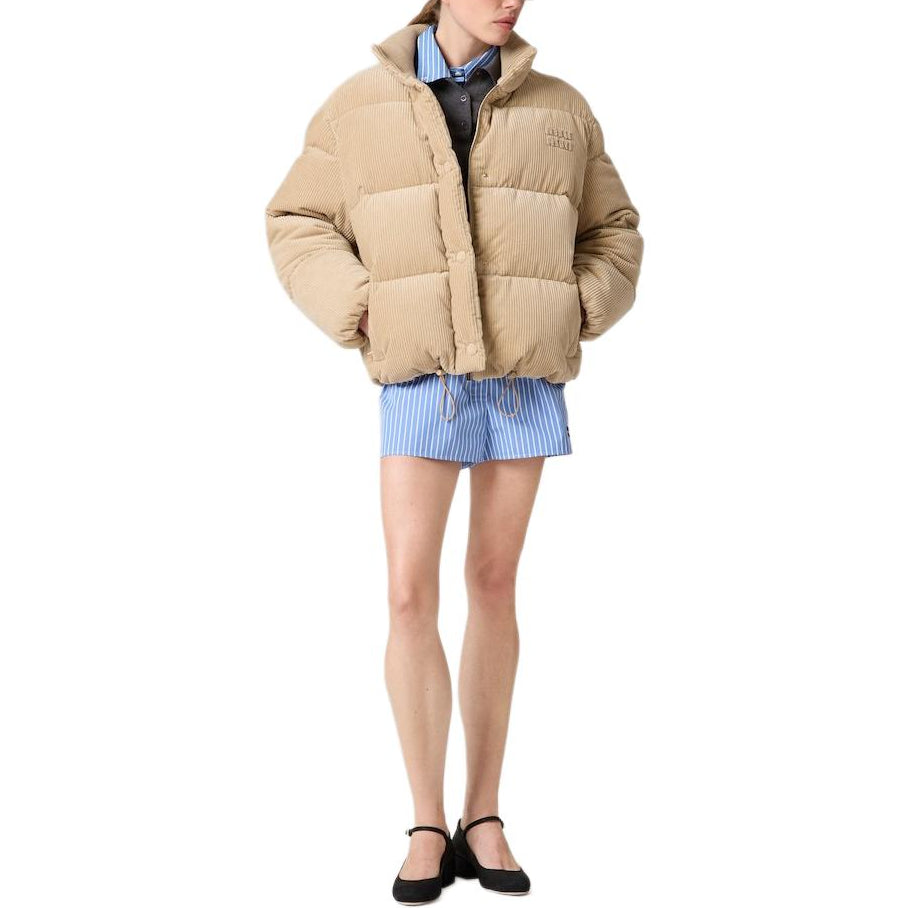 MIU MIU Down Jacket Women's Sandy Beige