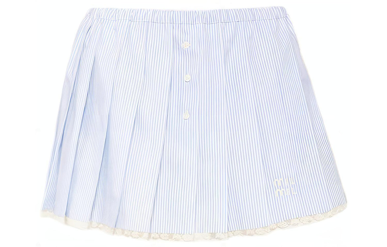MIU MIU Casual Short Skirts Women's Light Blue