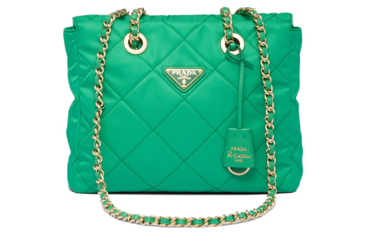 PRADA Fabric Parachute Bag Crossbody Bag Shoulder Bag Women's Mint Green