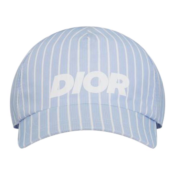 DIOR Logo Printed Striped Baseball Cap