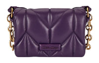 MIU MIU Sheepskin Crossbody Bag Shoulder Bag Women's Purple