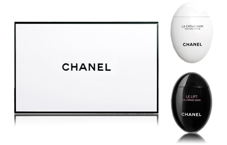 CHANEL Black White Egg Hand Cream Care Kits Softening Nourishing 50ml+50ml