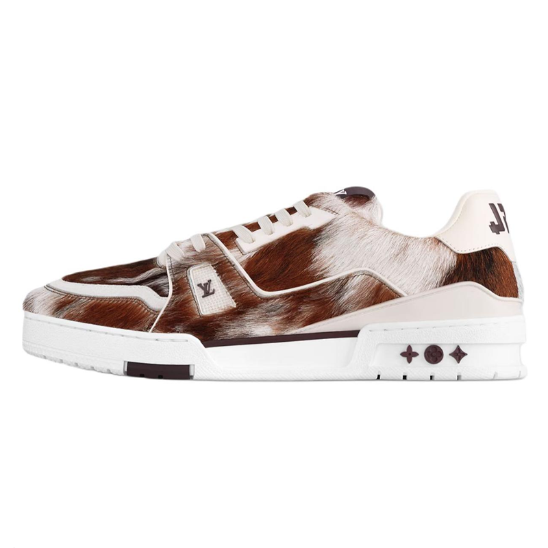 LOUIS VUITTON Trainer Low-Top Skateboard Shoes Unisex Brown
