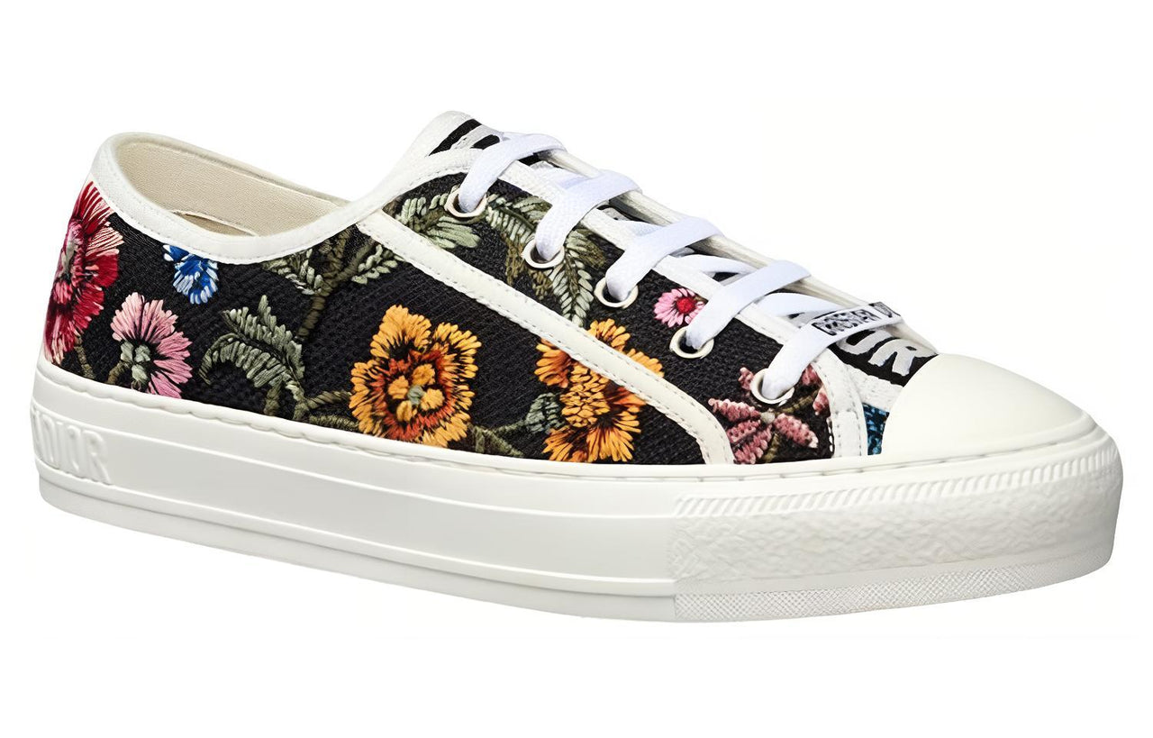 DIOR Walk'n'DIOR Sneaker Black Multicolor Cotton Women's