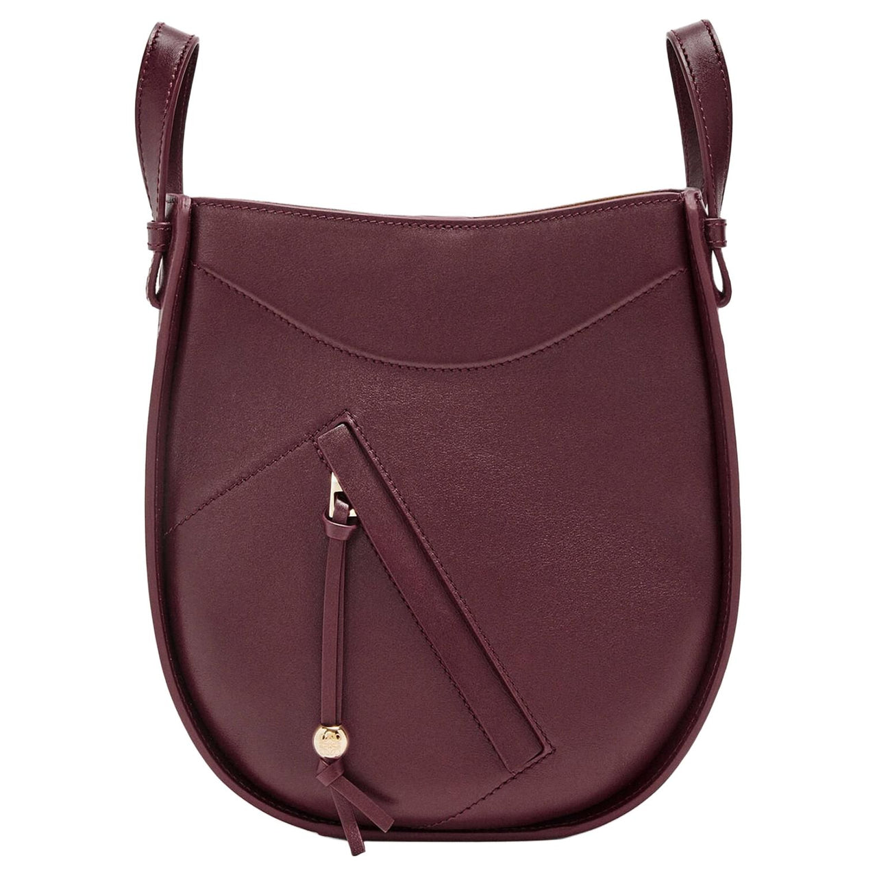 LOEWE Hammock Bright Calfskin One Shoulder Handbag Women's Dark Burgundy