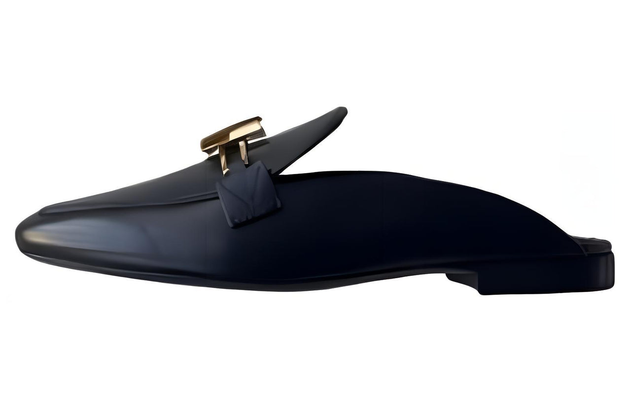LOUIS VUITTON Slip-Resistant Slide Slippers Women's Black