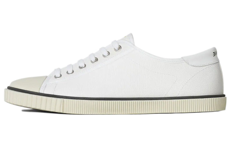 CELINE Blank Low Top Stylish Skateboarding Shoes Men's Ecru