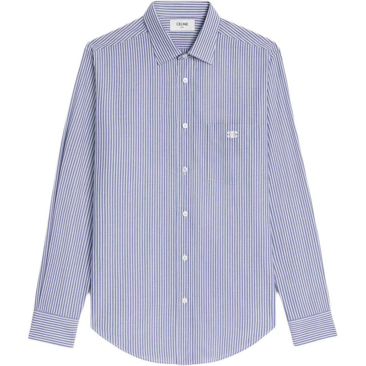 CELINE Striped Long Sleeve Shirt