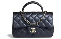 CHANEL Classic Flap CF Sheepskin Shoulder Bag, Crossbody Bag, Handbag Mini Women's Dark Blue