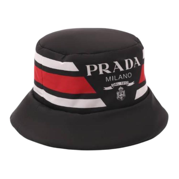 PRADA Nylon Logo Bucket Hat