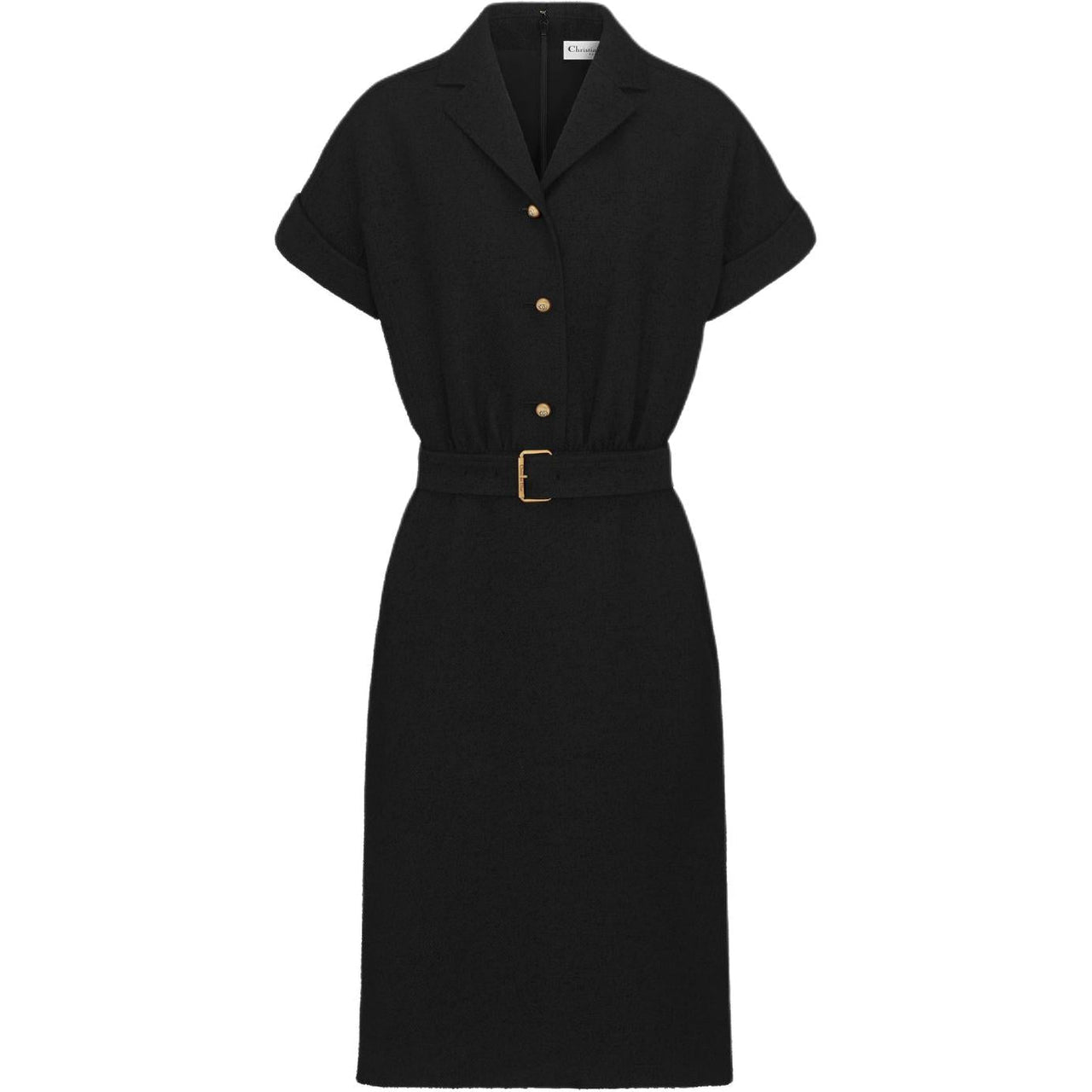 DIOR Short Sleeved Dress Women's Black