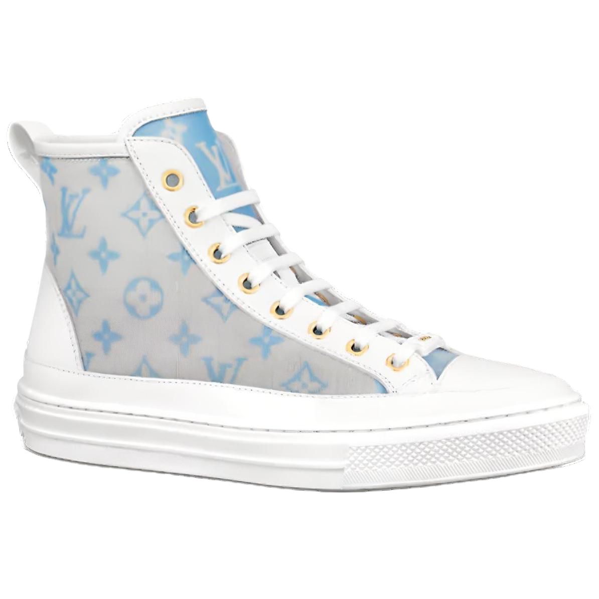 LOUIS VUITTON Stellar Ankles Sneakers 'Grey Blue White' Women's