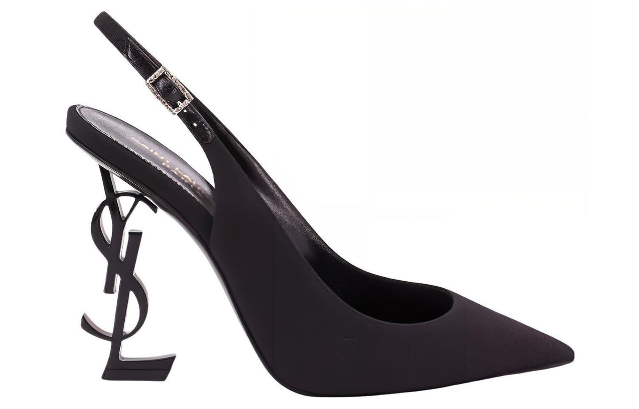 SAINT LAURENT Opyum Irregular Heel High Heels Women's Black