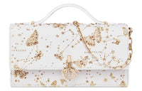 DIOR Calfskin Shoulder Bag Crossbody Bag Handbag Mini Women's White & Gold