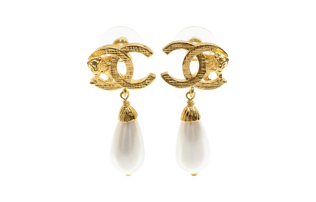 CHANEL Earrings Women's Gold
