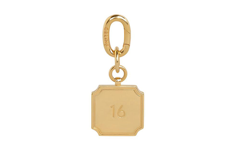 CELINE 16 Brass Bag Charm Bag Accessory Women's Gold