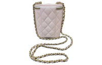 CHANEL Grained Shiny Calfskin Shoulder Bag Crossbody Bag Women's Pink