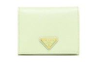 PRADA Leather Wallet Mini Women's Green