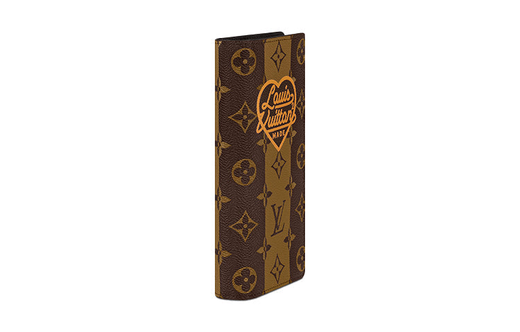 LOUIS VUITTON X Nigo Brazza Wallet Monogram Stripes Brown