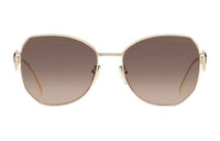 PRADA Metal Irregular Shape Sunglasses Women's Gold
