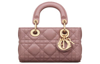 DIOR Lady D-JOY Sheepskin Daisie Bag Shoulder Bag Crossbody Bag Handbag Extra Mini Women's Pink Peony