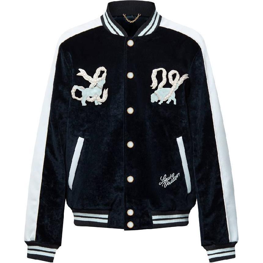 LOUIS VUITTON Denim VeLOUIS VUITTONet Souvenir Jacket