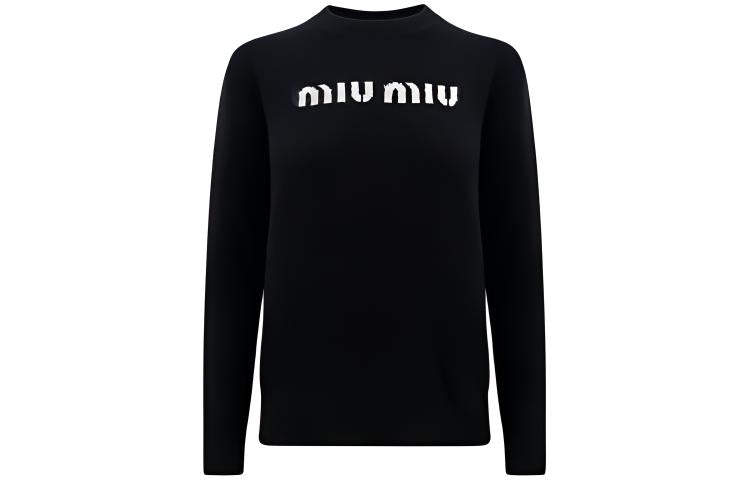 MIU MIU Logo jacquard Cashmere Jumper