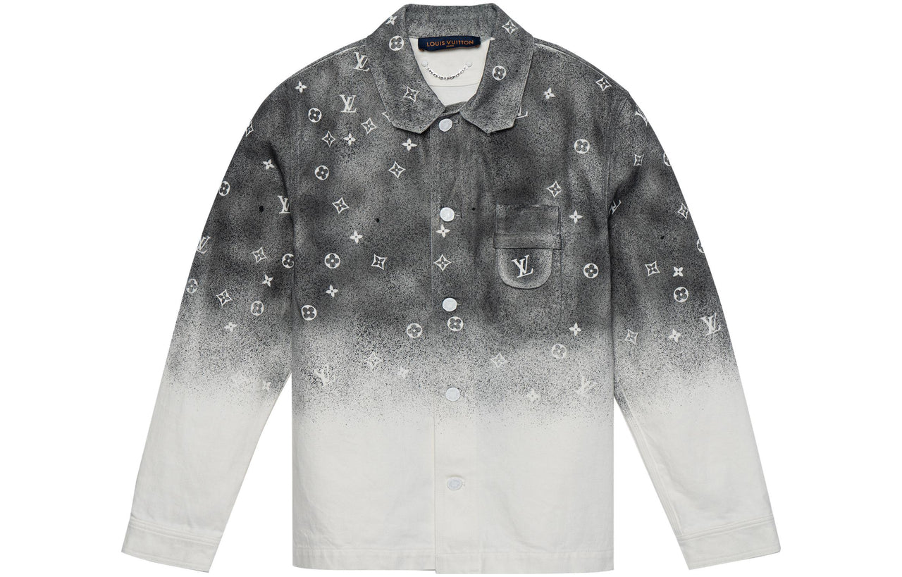 LOUIS VUITTON SS22 Men Starry Sky Sleeve Shirt Grey