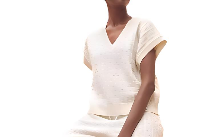 HERMES SS23 Cashmere Sweater Women's Gray White