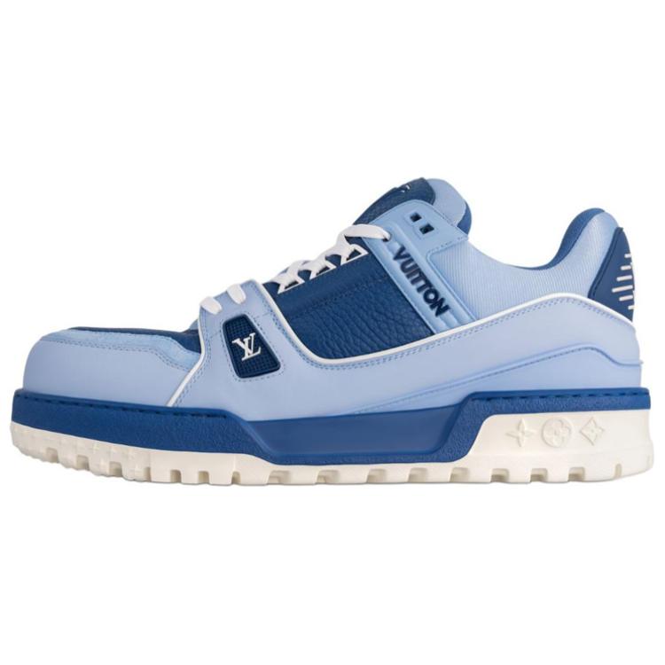 LOUIS VUITTON Trainer Maxi Low-Top Skateboard Shoes Men's Blue