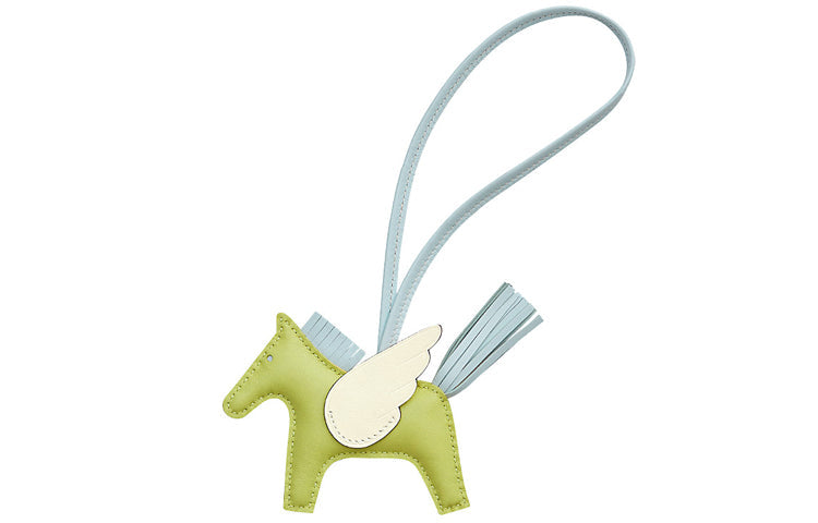 HERMES Sheepskin Pendants Unisex Avocado