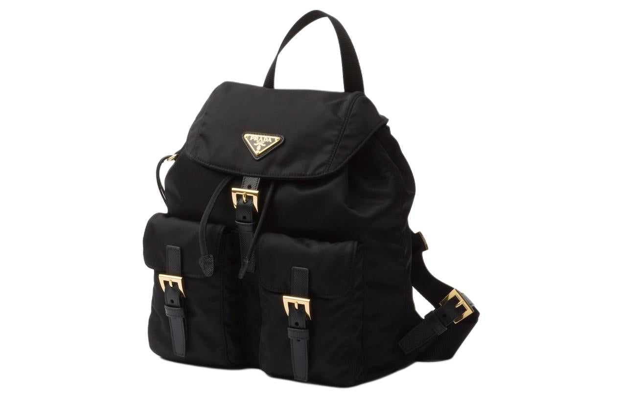 PRADA Re Edition Fabric Backpack Trumpets Women's Black