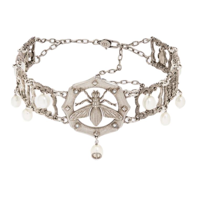 DIOR Metal Necklaces Women's Silver
