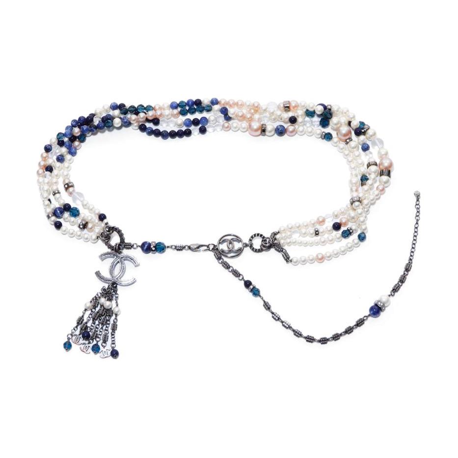CHANEL 2004 Cc Pearl-embellished Belt