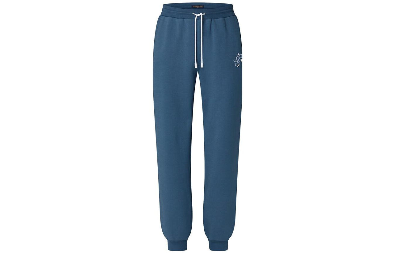 LOUIS VUITTON SS23 Knitted Sports Pants Men's Blue